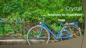  Presentation with bike - Slides featuring bike-in-paris background and a forest green colored foreground