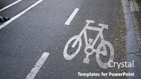 Presentation with bike - Slide deck with bike-lane-sign-painted background and a gray colored foreground