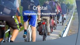  Presentation with bike - Presentation having bike lane background and a ocean colored foreground