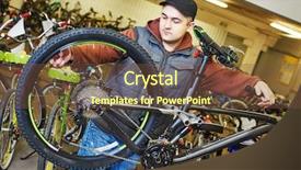  Presentation with maintenance - Cool new PPT layouts with bike maintenance mechanic serviceman repairman backdrop and a  colored foreground