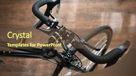  Presentation with road racing - PPT theme having bike or racing type bicycle background and a tawny brown colored foreground