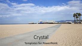  Presentation with bike - Slide deck consisting of bike path and amusement pier background and a soft green colored foreground