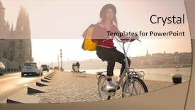  Presentation with budapest - Colorful PPT theme enhanced with bike ride in budapest backdrop and a lemonade colored foreground