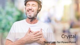  Presentation with occupational health safety osha - Amazing PPT layouts having bike safety helment isolated background backdrop and a soft green colored foreground