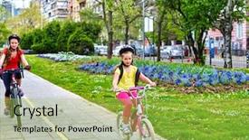  Presentation with time money - Presentation having bike share program save money background and a yellow colored foreground