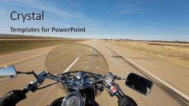  Presentation with canada - Audience pleasing presentation consisting of motor bikes - biker enjoying a ride backdrop and a light blue colored foreground