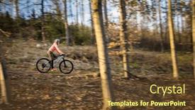  Presentation with limits - Slide set consisting of biker-moving-fast-through background and a tawny brown colored foreground