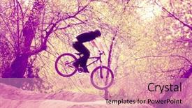  Presentation with done - Amazing presentation having biker riding a bicycle backdrop and a coral colored foreground