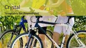  Presentation with bikers - Audience pleasing slide deck consisting of bikers holding a map backdrop and a yellow colored foreground