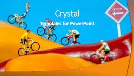  Presentation with bikers - Presentation theme enhanced with bikers-in-the-hills-taking background and a teal colored foreground