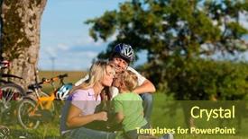  Presentation with father - Beautiful presentation featuring bikes - they have a break backdrop and a  colored foreground