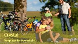  Presentation with father - Presentation theme having bikes - they have a break background and a  colored foreground