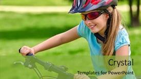  Presentation with annual cycle green mayan calendar - Audience pleasing presentation theme consisting of bikes bicycling kid girl girl backdrop and a  colored foreground