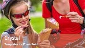  Presentation with ice cream cone - Cool new slide set with food cycle - bikes bicyclist girl girls wearing backdrop and a coral colored foreground