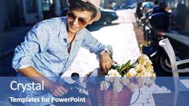  Presentation with bike - Amazing slide set having bikes france - handsome young man backdrop and a  colored foreground