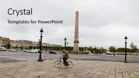  Presentation with bicycle - Audience pleasing slides consisting of bikes france - young parisian riding with bicycle backdrop and a  colored foreground