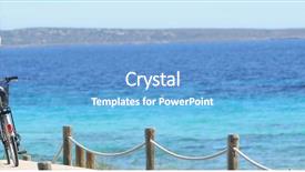  Presentation with man riding big bike motor - Cool new theme with bikes on formentera island template backdrop and a  colored foreground