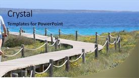  Presentation with island - PPT layouts enhanced with bikes on formentera island template background and a light blue colored foreground