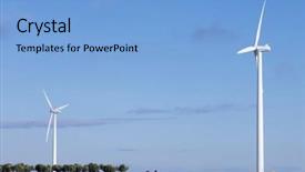  Presentation with power generation - Slide deck consisting of bikes production - windmills for electric power generation background and a  colored foreground