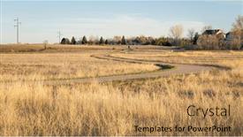  Presentation with walking trail - Slide set consisting of biking-and-walking-trail background and a yellow colored foreground