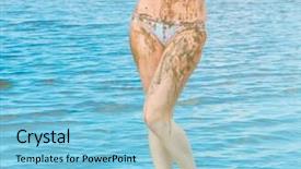  Presentation with preteen girls bikini - Amazing slides having bikini enjoying beauties backdrop and a light blue colored foreground