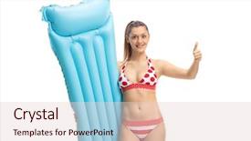  Presentation with mattress - Cool new theme with bikini with an air mattress backdrop and a lemonade colored foreground