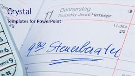  Presentation with journal entry - PPT theme enhanced with bilan - entry in the calendar accountants background and a  colored foreground