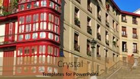  Presentation with viejo - Audience pleasing PPT theme consisting of bilbao-spain-november-14-mallona backdrop and a coral colored foreground