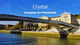  Presentation with long bridge - PPT theme with bilbao-spain-november-16-pedro background and a teal colored foreground