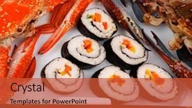  Presentation with salmon dish - Cool new PPT theme with baseball players in action on the stadium backdrop and a gray colored foreground