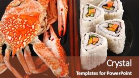  Presentation with cucumber cream - Colorful presentation theme enhanced with bile - roll with cucumber cream cheese backdrop and a  colored foreground