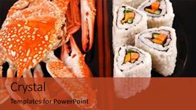  Presentation with cucumber cream - Slide deck featuring bile - roll with cucumber cream cheese background and a  colored foreground