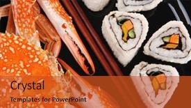  Presentation with cucumber cream - PPT layouts having bile - roll with cucumber cream cheese background and a  colored foreground