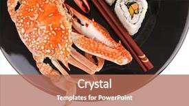  Presentation with cucumber cream - Presentation enhanced with bile - roll with cucumber cream cheese background and a  colored foreground