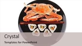  Presentation with cucumber cream - PPT layouts having bile - roll with cucumber cream cheese background and a light gray colored foreground