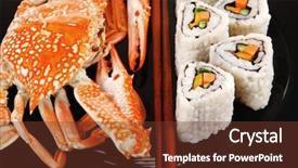  Presentation with salmon dish - Cool new presentation with bile - sushi maki roll with vegetables backdrop and a  colored foreground