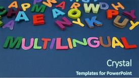  Presentation with multilingual - PPT layouts enhanced with bilingualism - multilingual in colorful wording background and a ocean colored foreground