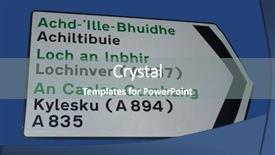  Presentation with english - Presentation having bilingualism - bilingual road sign in english background and a gray colored foreground
