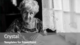  Presentation with black woman - Theme having bill lading - elderly woman fills background and a gray colored foreground