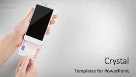  Presentation with smart light - Slide deck enhanced with bill lading - hands holding smart phone background and a light gray colored foreground