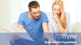  Presentation with tax - Audience pleasing presentation theme consisting of bill lading - tax finances family home backdrop and a ocean colored foreground