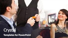  Presentation with pay restaurant bill bill bank - Audience pleasing slides consisting of bill payment - man paying dinner backdrop and a wine colored foreground