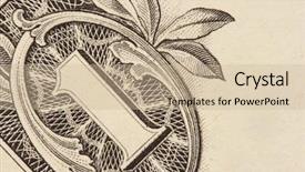  Presentation with note - Theme consisting of bill rights - digit one from dollar note background and a soft green colored foreground