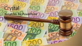  Presentation with bill rights - PPT layouts enhanced with bill rights - gavel and euro banknotes symbol background and a coral colored foreground