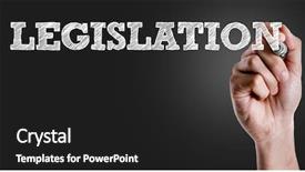  Presentation with bill rights - Slide set enhanced with bill rights - hand writing the text legislation background and a dark gray colored foreground