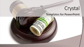  Presentation with bill rights - Presentation design featuring bill rights - judge gavel with pack background and a light gray colored foreground