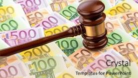  Presentation with bill rights - PPT layouts featuring bill rights - judges gavel and euro banknotes background and a coral colored foreground