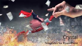  Presentation with media - Colorful slides enhanced with bill rights - making your invesments grow mixed backdrop and a coral colored foreground