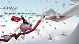  Presentation with media - Beautiful presentation design featuring bill rights - making your invesments grow mixed backdrop and a sky blue colored foreground