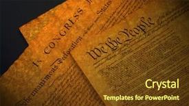  Presentation with bill rights - Amazing PPT theme having bill rights - photo of old historical documents backdrop and a tawny brown colored foreground